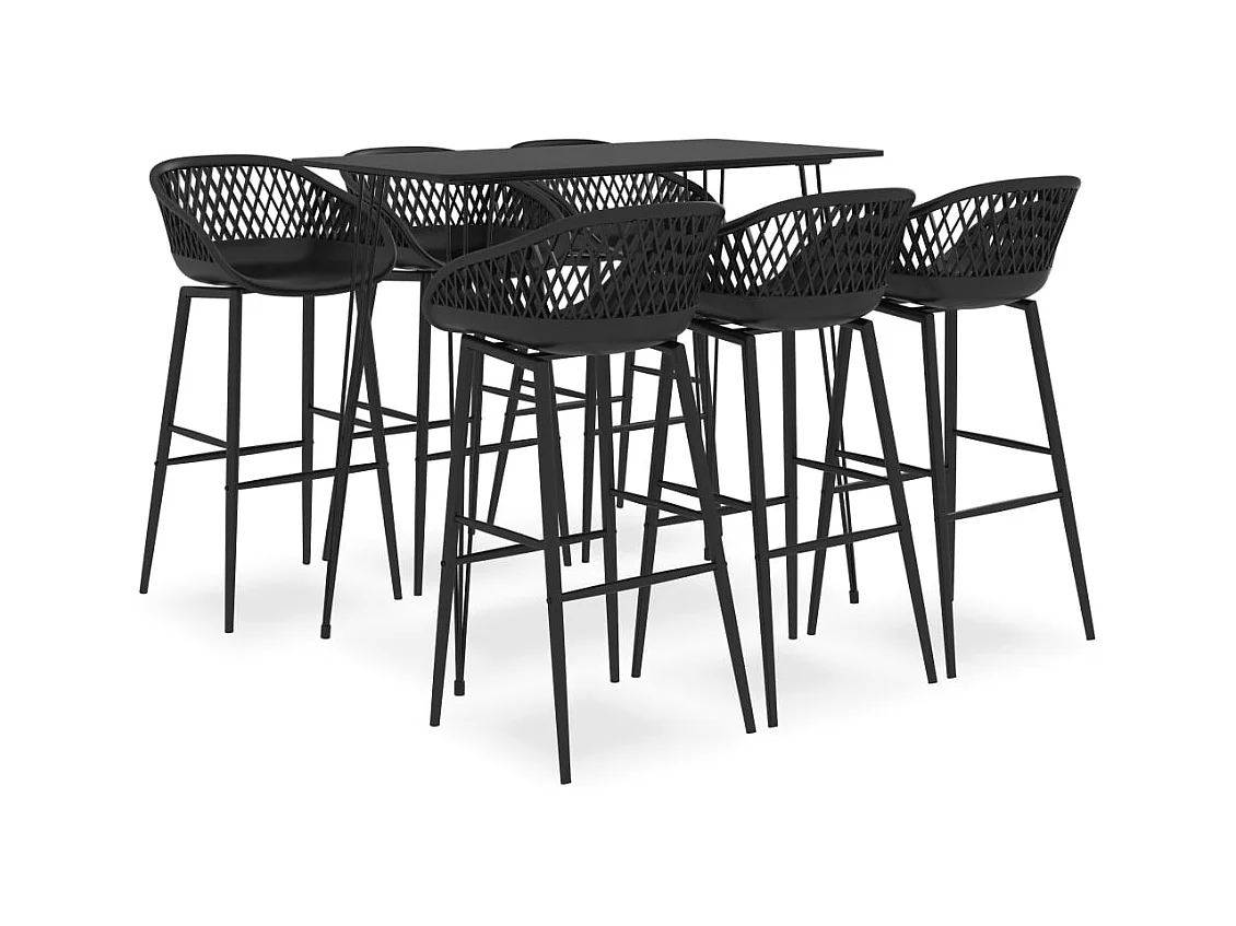 Ensemble de bar 7 pcs Noir