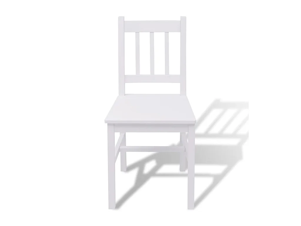 Juego de comedor de tres piezas de madera de pino blanco