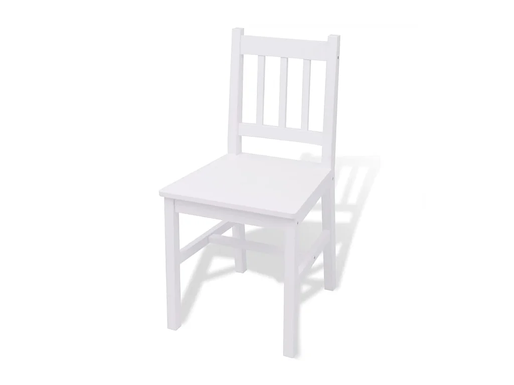 Juego de comedor de tres piezas de madera de pino blanco