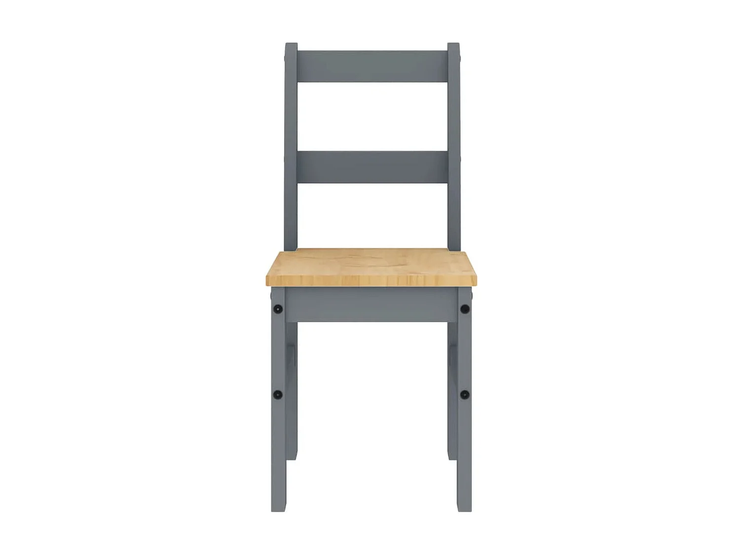 Ensemble à manger Panama 5 pcs gris bois de pin massif