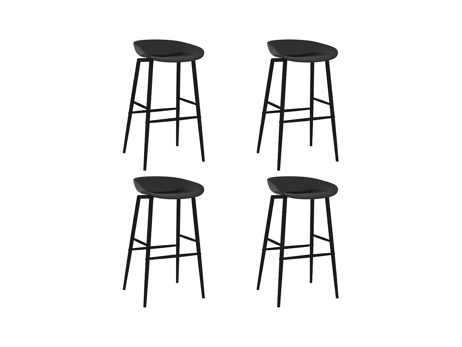 Juego de bar de 5 piezas, blanco y negro