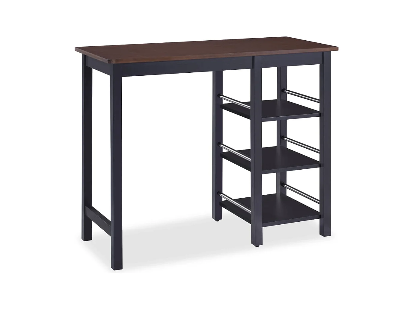 Juego de barra de 3 piezas de MDF negro