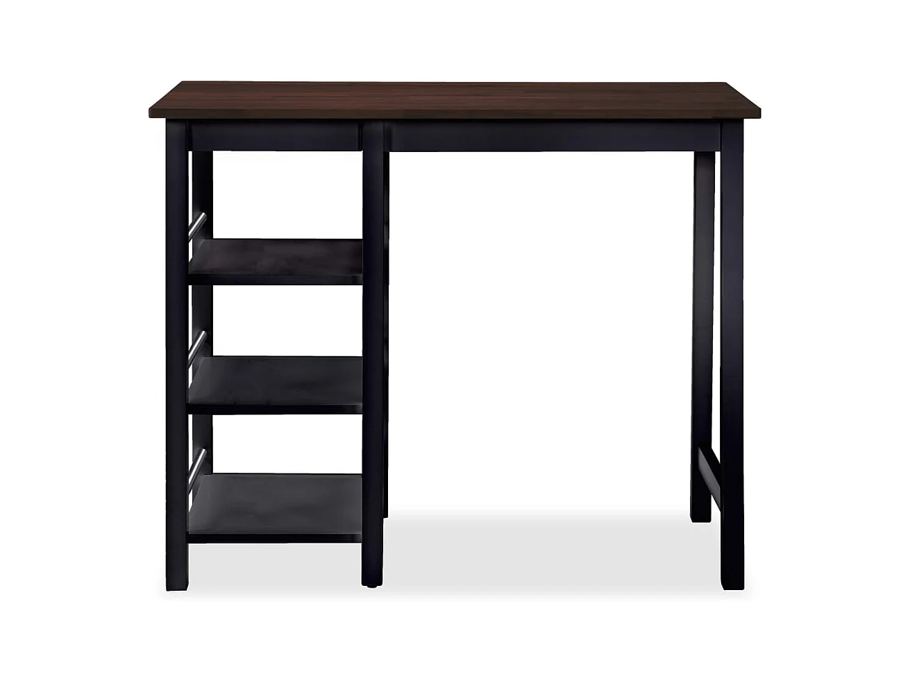 Juego de barra de 3 piezas de MDF negro