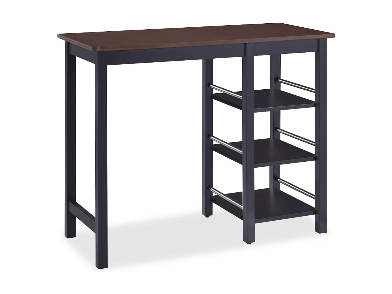 Juego de barra de 3 piezas de MDF negro