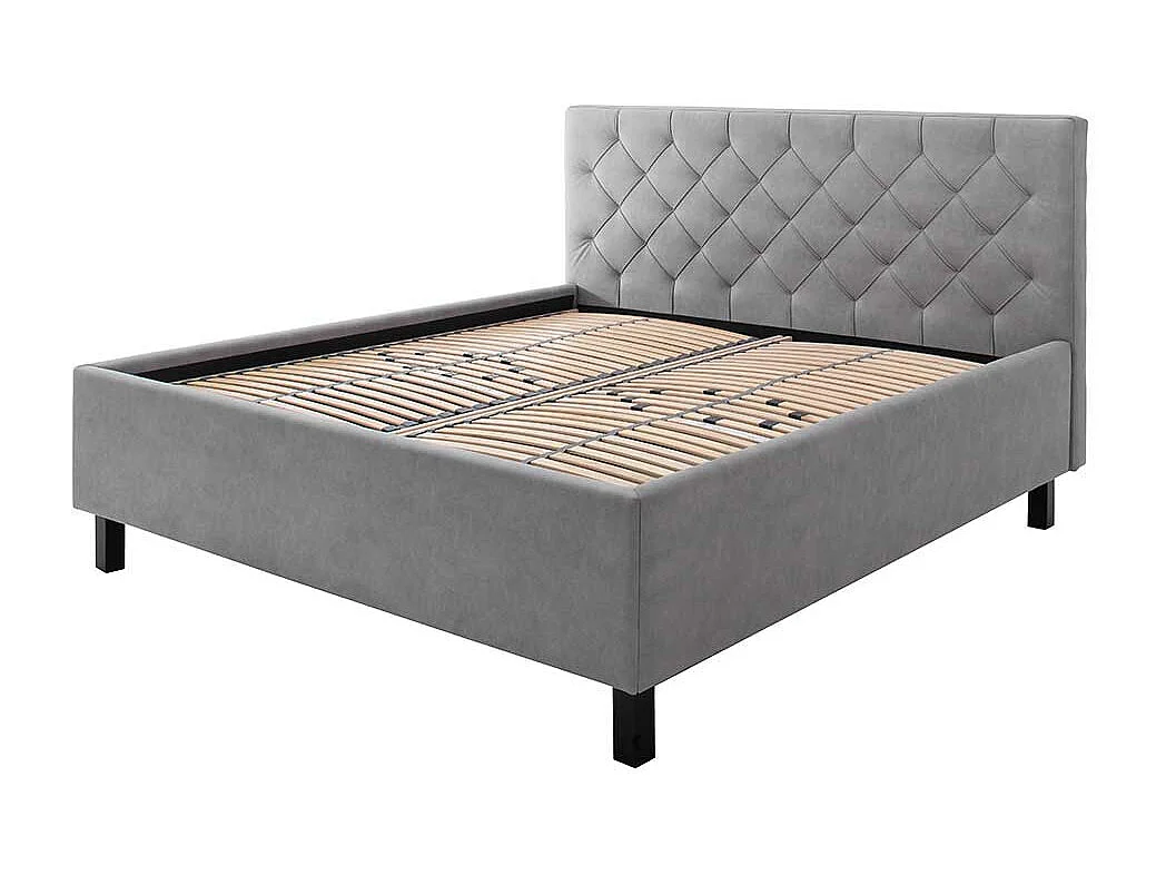 Stauraumbett in 160 und 180 cm Hellgrau