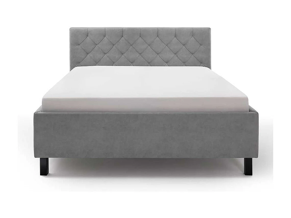 Stauraumbett in 160 und 180 cm Hellgrau