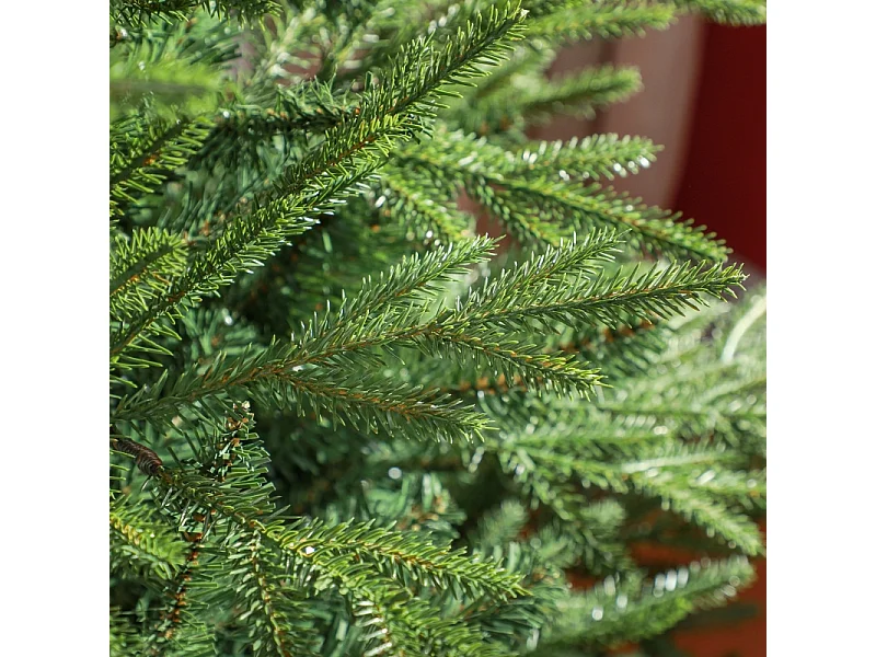 Kunstkerstboom, 150 cm, realistische takken, brandvertragend, met metalen voet, wit, (Ø95 x 150H cm)