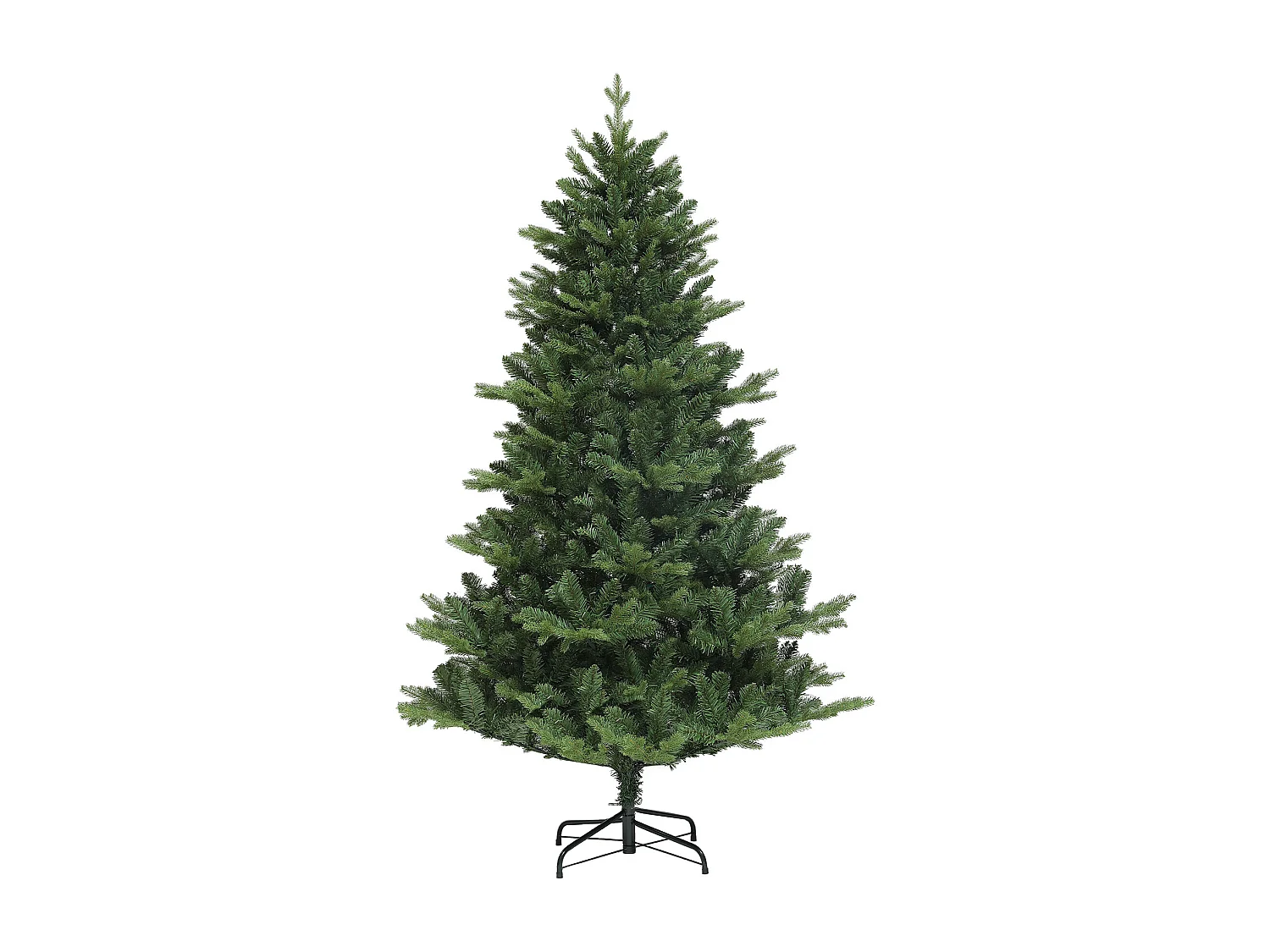 Kunstkerstboom 180 cm met 818 takken, PVC, groen, met metalen voet (Ø105 x 180 cm)