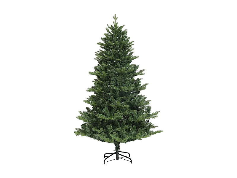 Sapin de Noël artificiel 180 cm avec 818 branches, PVC, vert, avec pied en métal (Ø105 x 180 cm)
