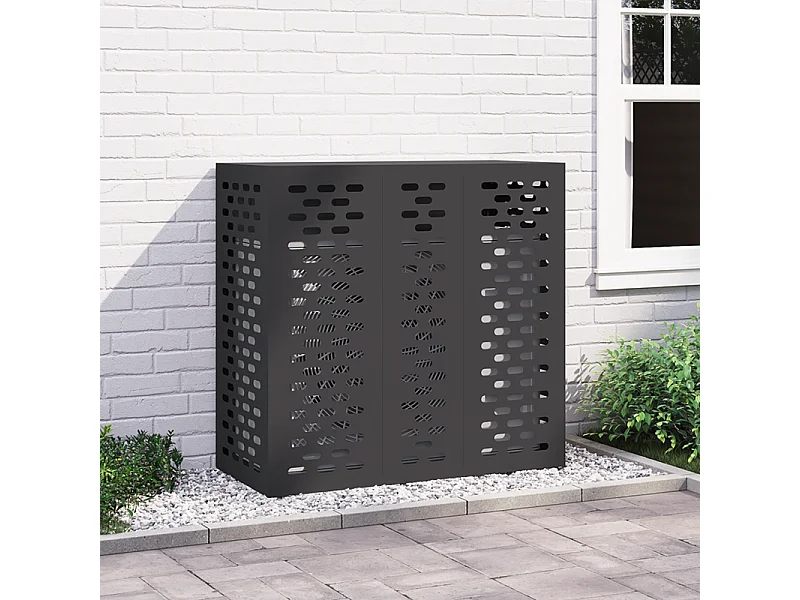 Housse de climatiseur Noir, 110 x 50 x 105 cm