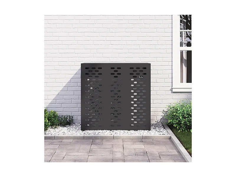 Housse de climatiseur Noir, 110 x 50 x 105 cm