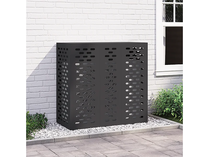 Housse de climatiseur Noir, 110 x 50 x 105 cm