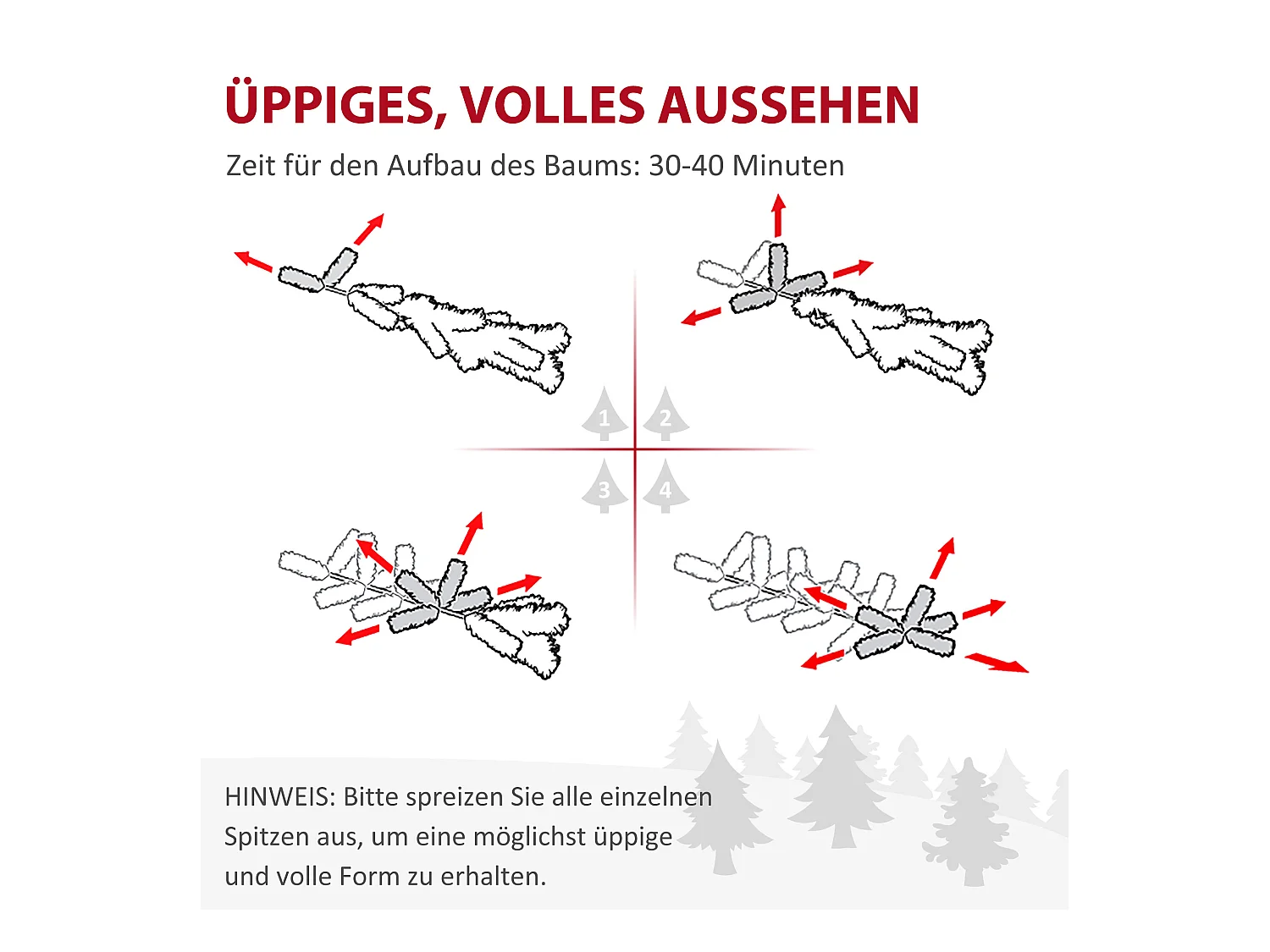 Kunstkerstboom 180 cm met sneeuw, 1942 takken, groen (136x136x180 cm)