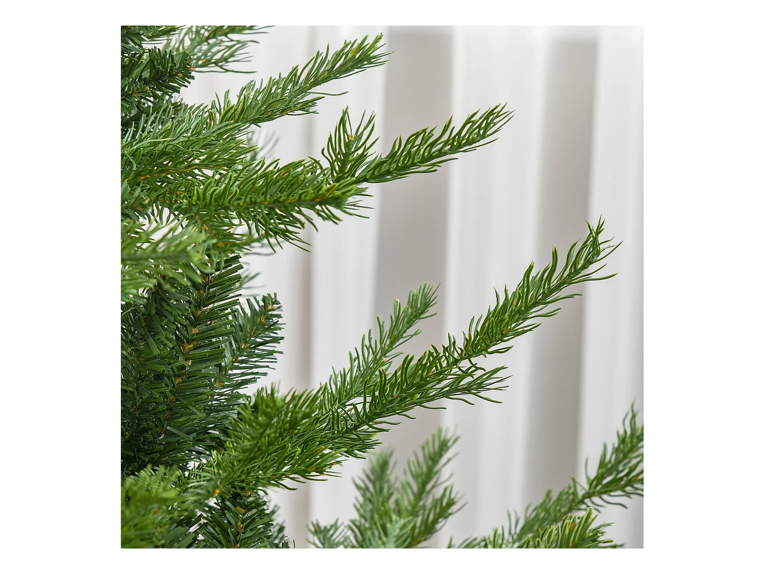 Kunstkerstboom 180 cm met sneeuw, 1942 takken, groen (136x136x180 cm)