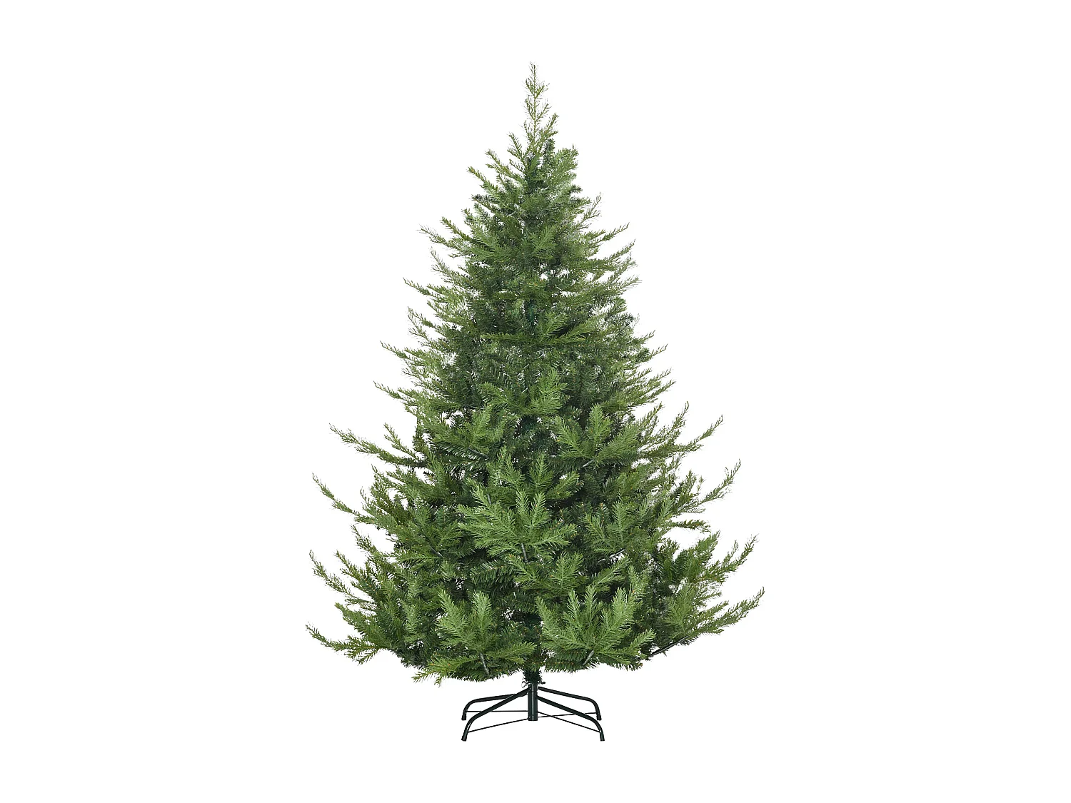 Albero di Natale artificiale 180 cm con neve, 1942 rami, verde (136x136x180 cm)