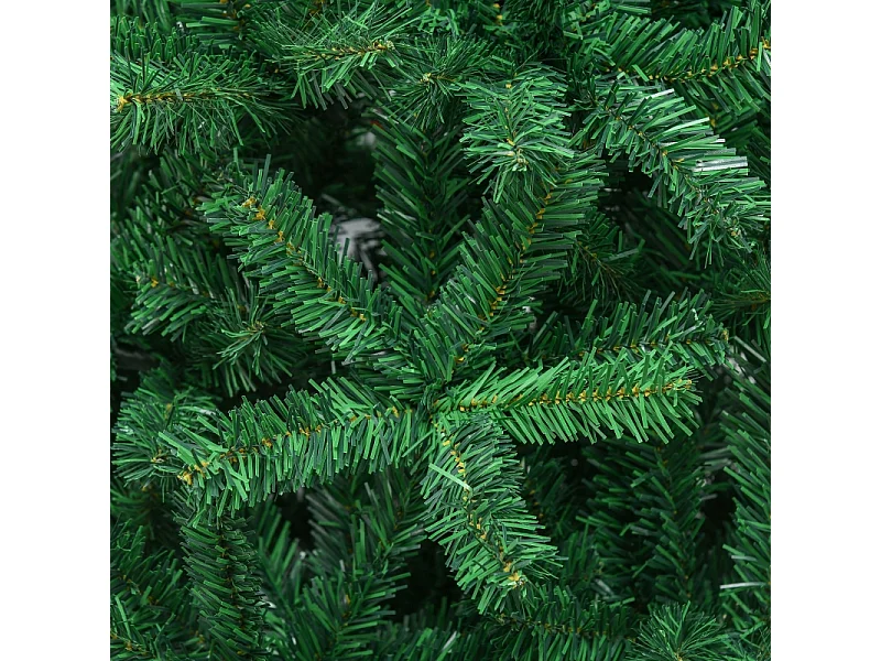 Kunstkerstboom, PVC, 1000 takken, met metalen voet, groen (120x120x180 cm)