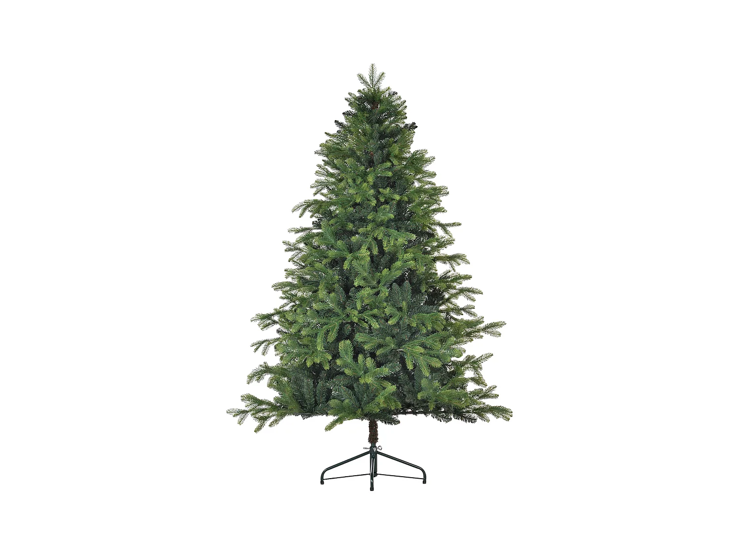 Kunstkerstboom 180 cm met 1700 takken, gevlamd, metaal, groen (Ø122 x 183 cm)