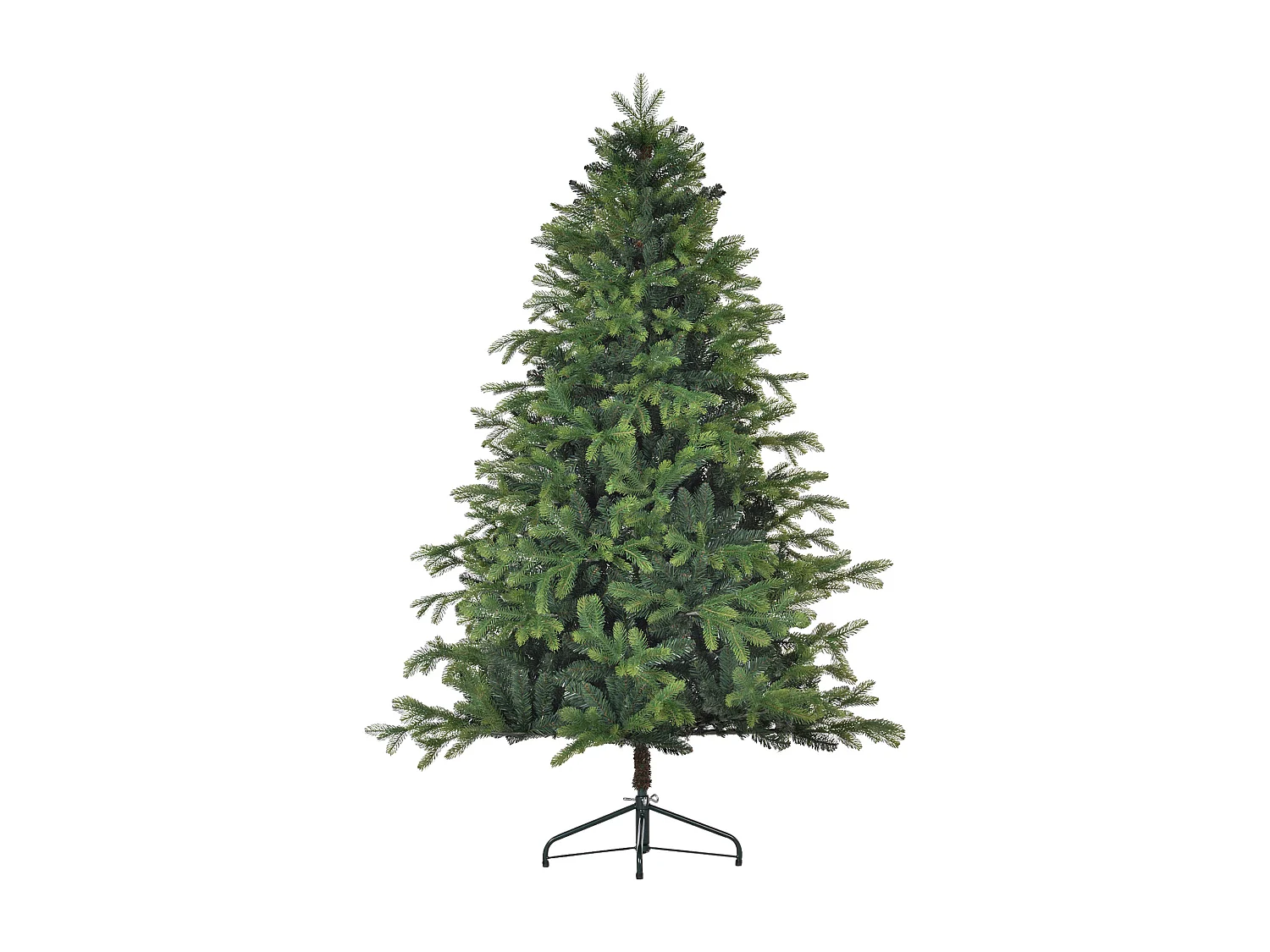 Kunstkerstboom 180 cm met 1700 takken, gevlamd, metaal, groen (Ø122 x 183 cm)