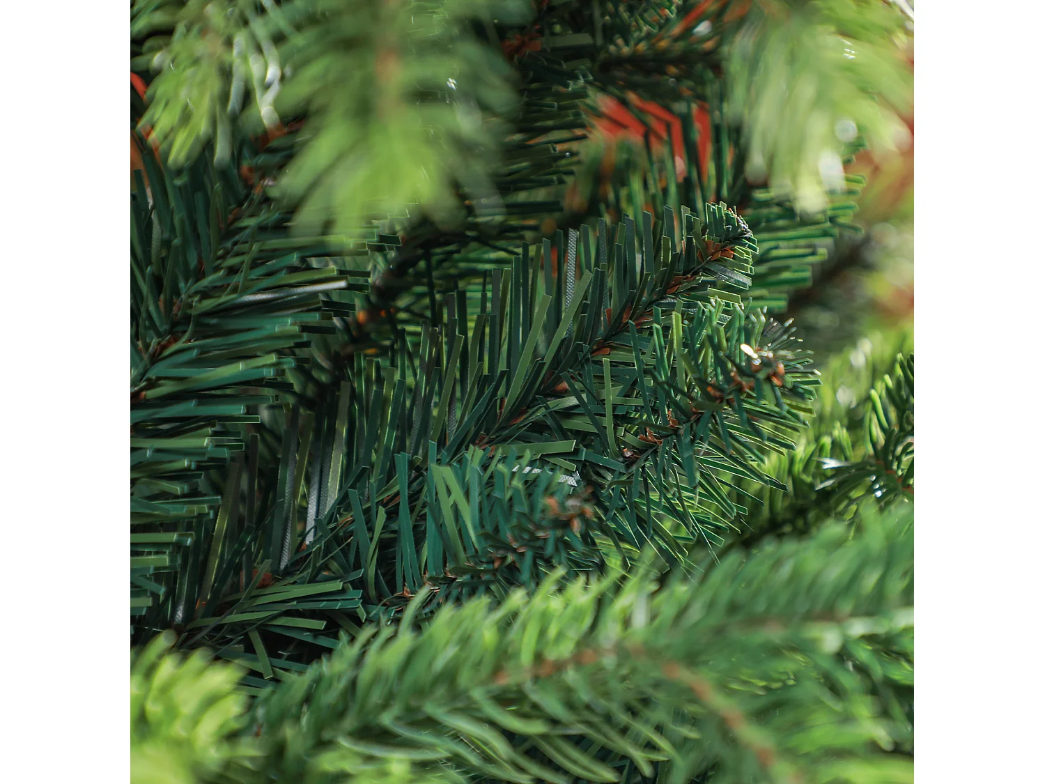 Kunstkerstboom 180 cm met 1700 takken, gevlamd, metaal, groen (Ø122 x 183 cm)