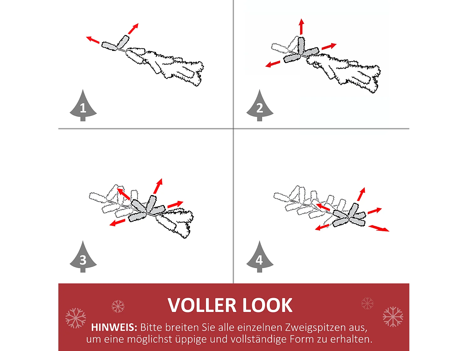 Kunstkerstboom 180 cm met 1000 PVC takken, groen (Ø102 x 180 cm)