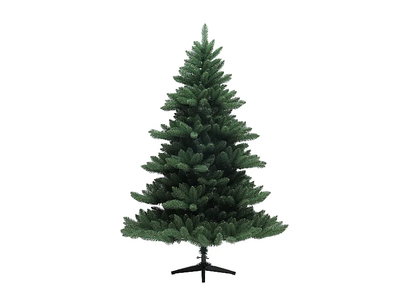 Kunstkerstboom 180 cm met 880 takken, gevlamd, PVC, groen (Ø120 x 180 cm)