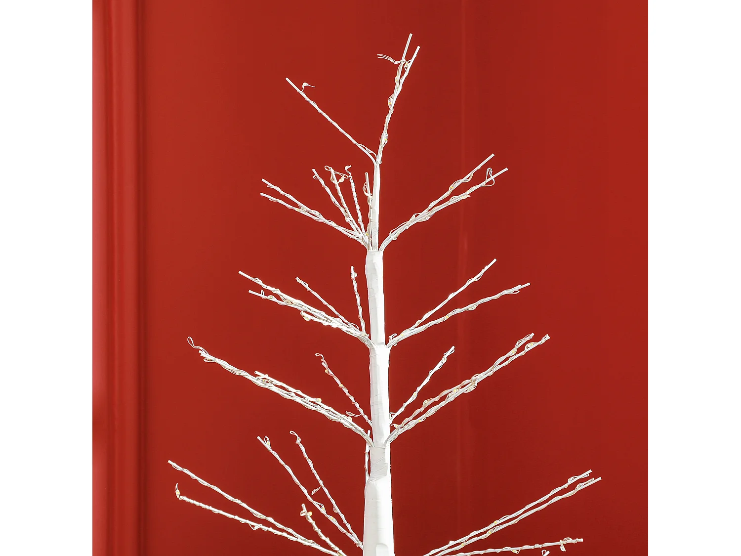 Arbre de Noël artificiel 150 cm avec 600 LED, design flexible, métal, blanc (21x21x150 cm)