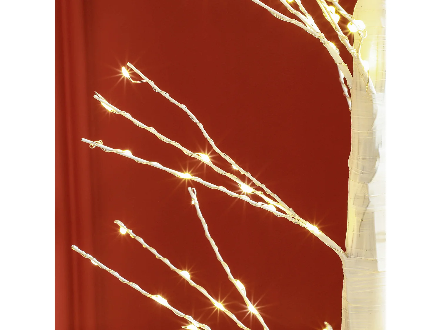 Arbre de Noël artificiel 150 cm avec 600 LED, design flexible, métal, blanc (21x21x150 cm)