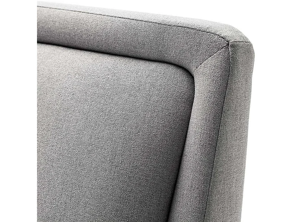 Polsterbett Skandi in Hellgrau Vierfußgestell aus Holz