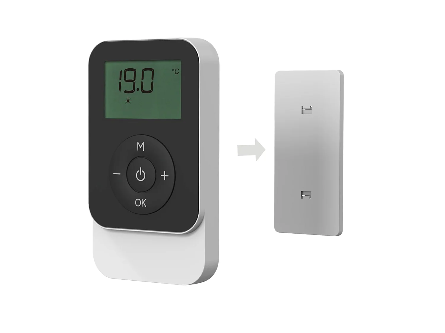 Sèche-serviette électrique sans fluide 500W H.101xL50cm Bestherm ANIS blanc