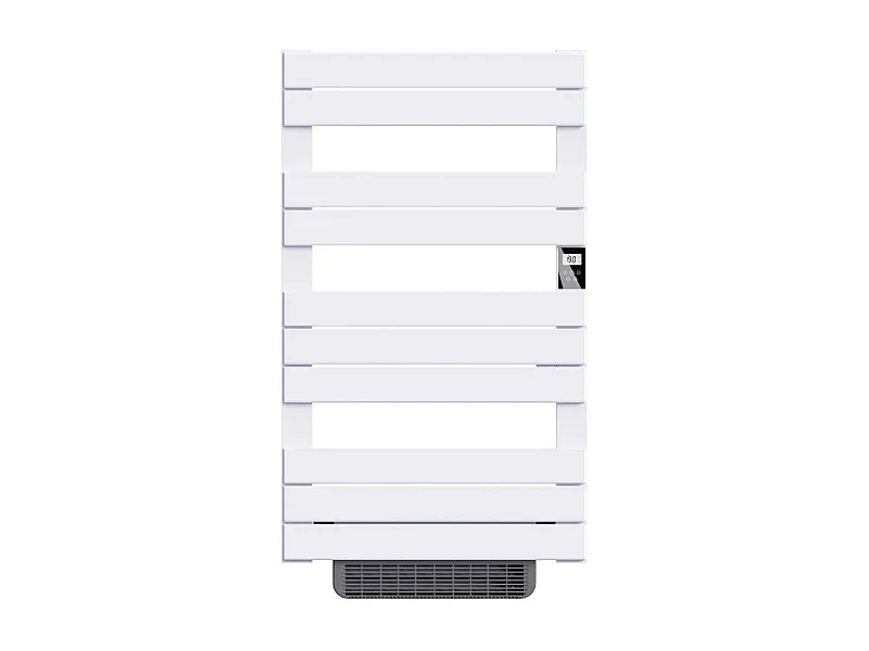 Sèche-serviette électrique sans fluide avec soufflerie 500W+1000W H.108,4xL60cm Bestherm HANAE blanc