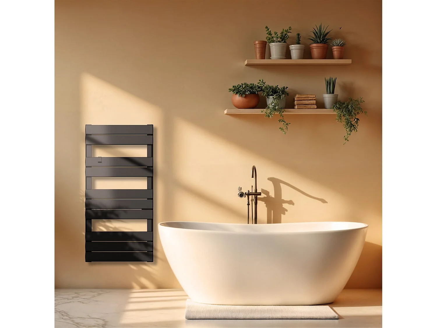 Sèche-serviette électrique sans fluide 500W H.101xL50cm Bestherm ANIS noir