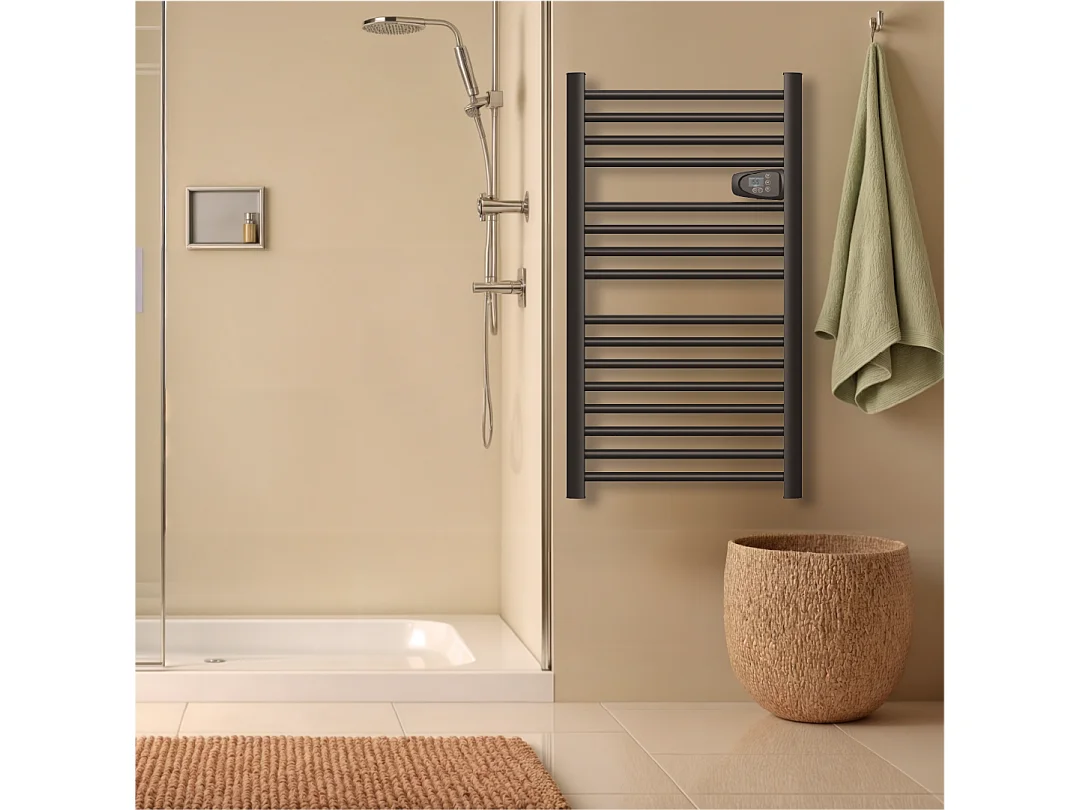 Sèche-serviette électrique sans fluide 500W H.98xL54cm Bestherm HESTIA noir