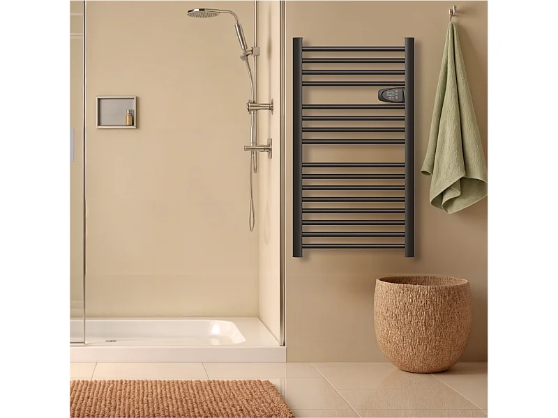 Sèche-serviette électrique sans fluide 500W H.98xL54cm Bestherm HESTIA noir