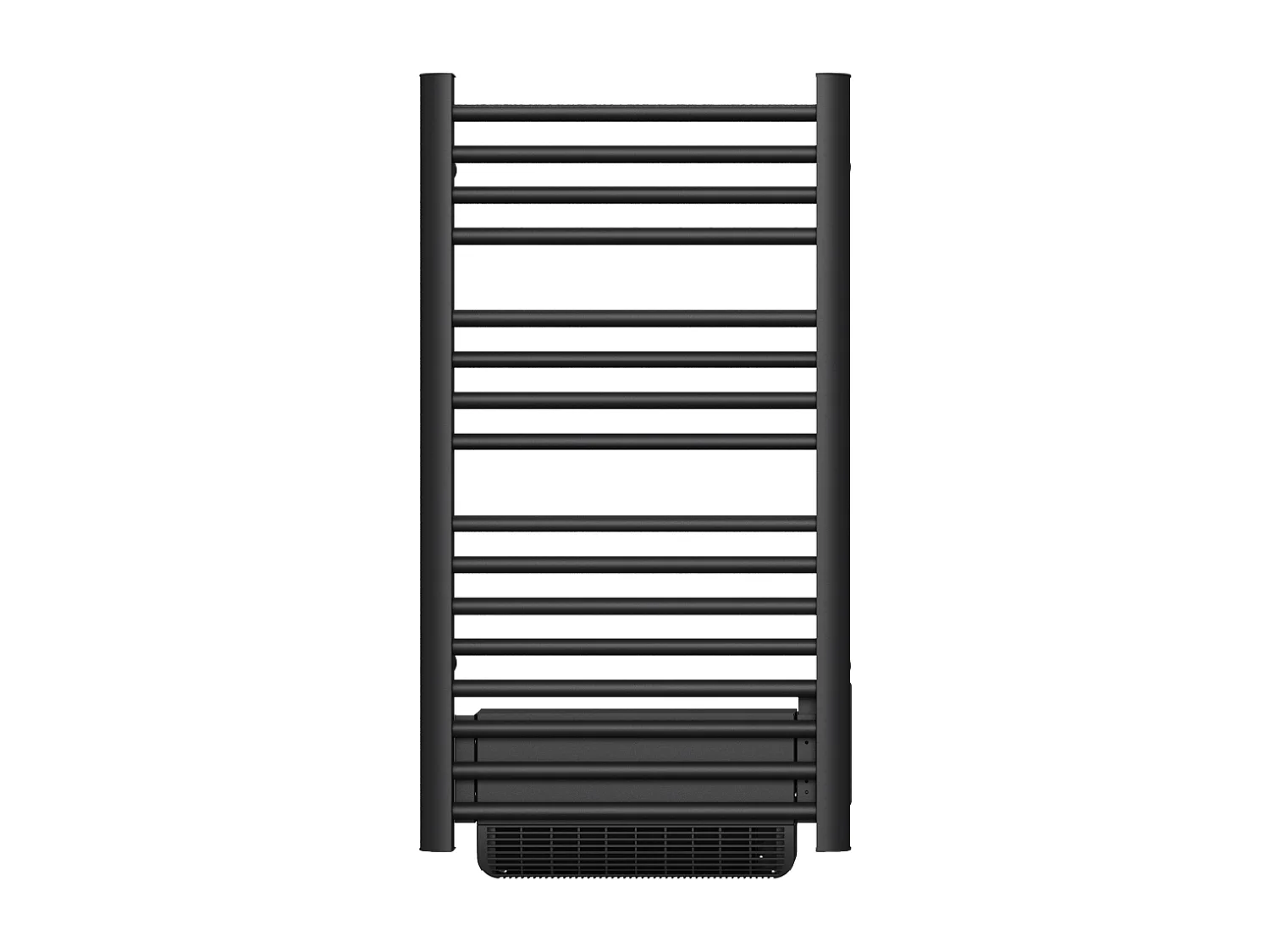 Sèche-serviette électrique sans fluide avec soufflerie 500W+1000W H.100,5xL54cm Bestherm HESTIA noir