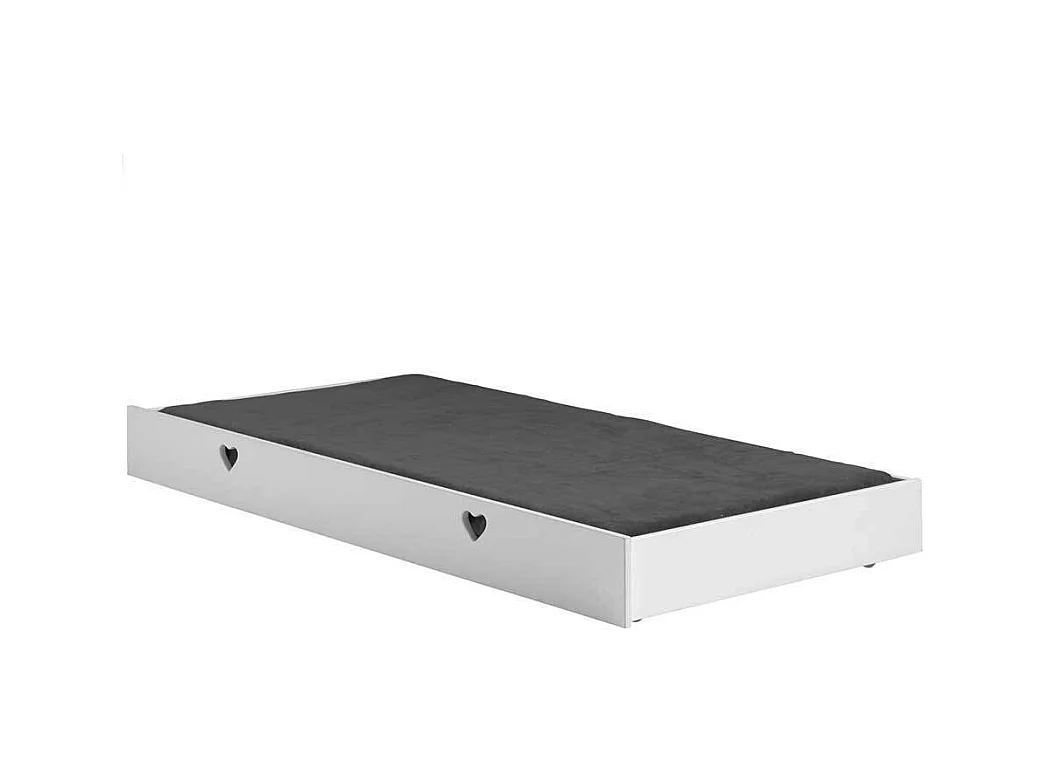 Kojenbett weiß im Landhausstil 95 cm Kopfteil