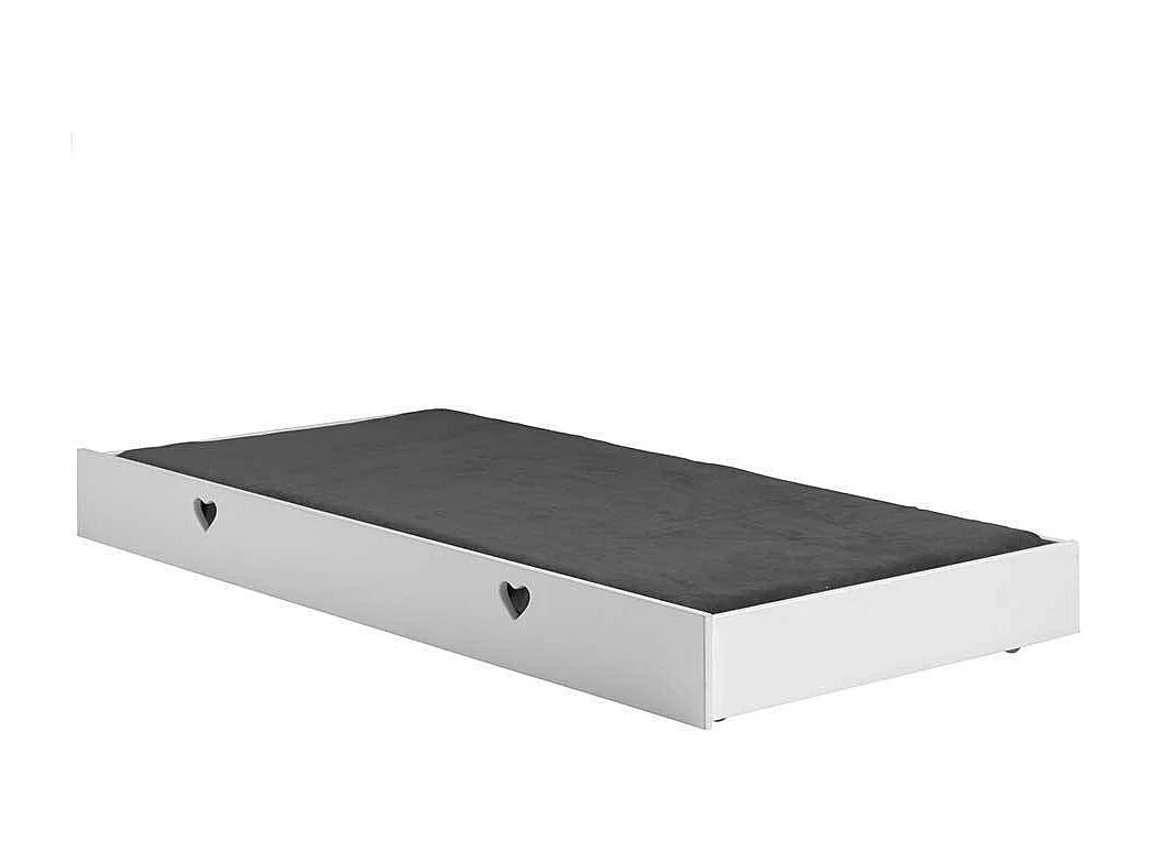 Kojenbett weiß im Landhausstil 95 cm Kopfteil