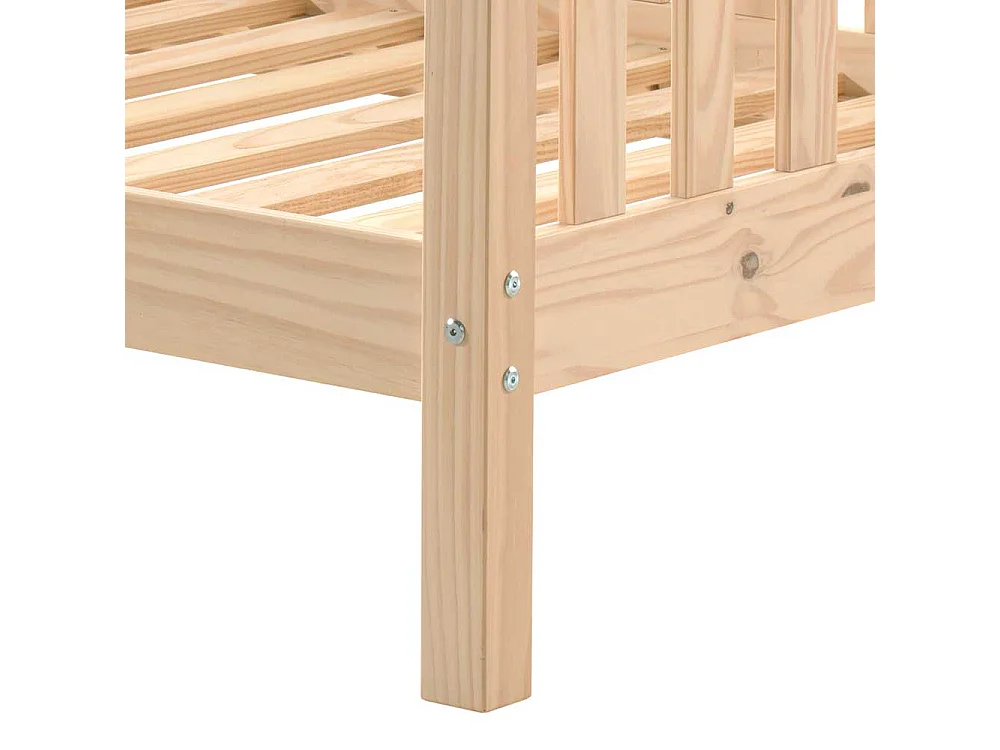 Kojenbett Kiefer im Skandi Design White Wash