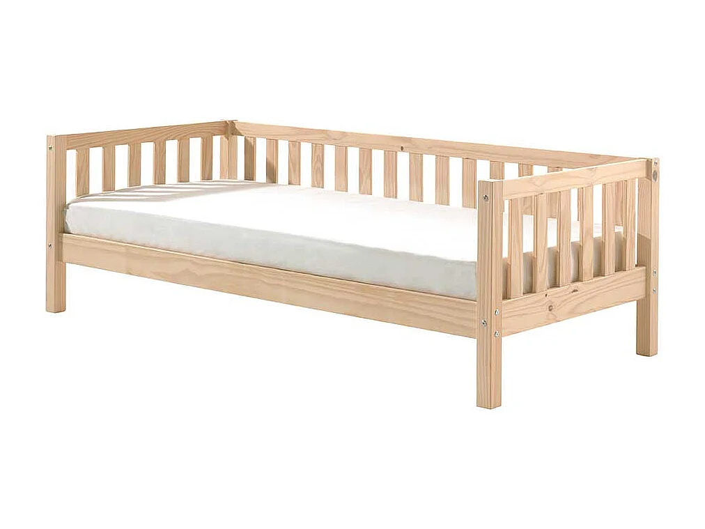 Kojenbett Kiefer im Skandi Design White Wash