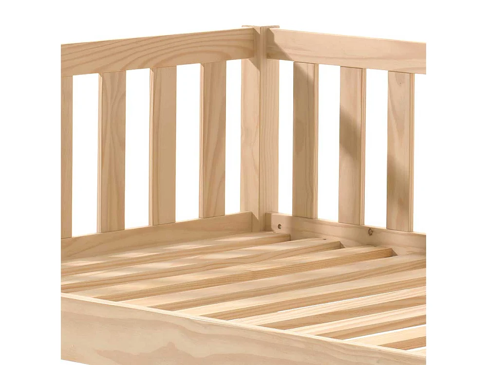 Kojenbett Kiefer im Skandi Design White Wash