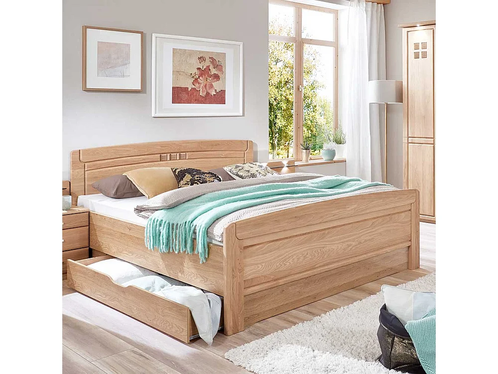 Schubkastenbetten aus Eiche teilmassiv Made in Germany