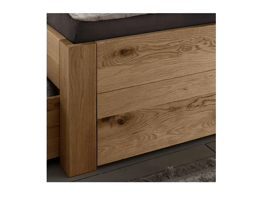 Naturholzbetten Schubkastenbetten in Wildeichefarben in modernem Design (dreiteilig)