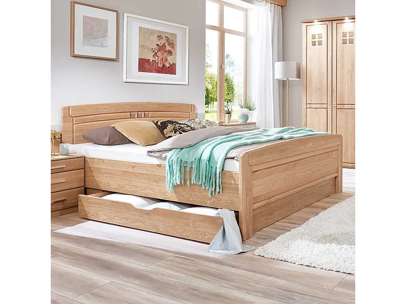 Schubkastenbetten aus Eiche teilmassiv Made in Germany