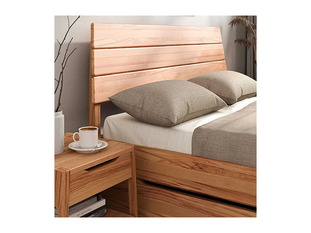 Holzbett - wahlweise mit Schubladen Kernbuche Massivholz