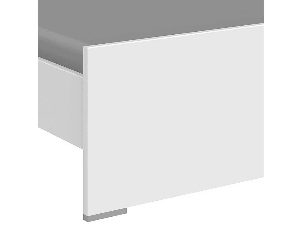 Günstiges Singlebett in Weiß und Dunkelgrau Variante mit Schubladen