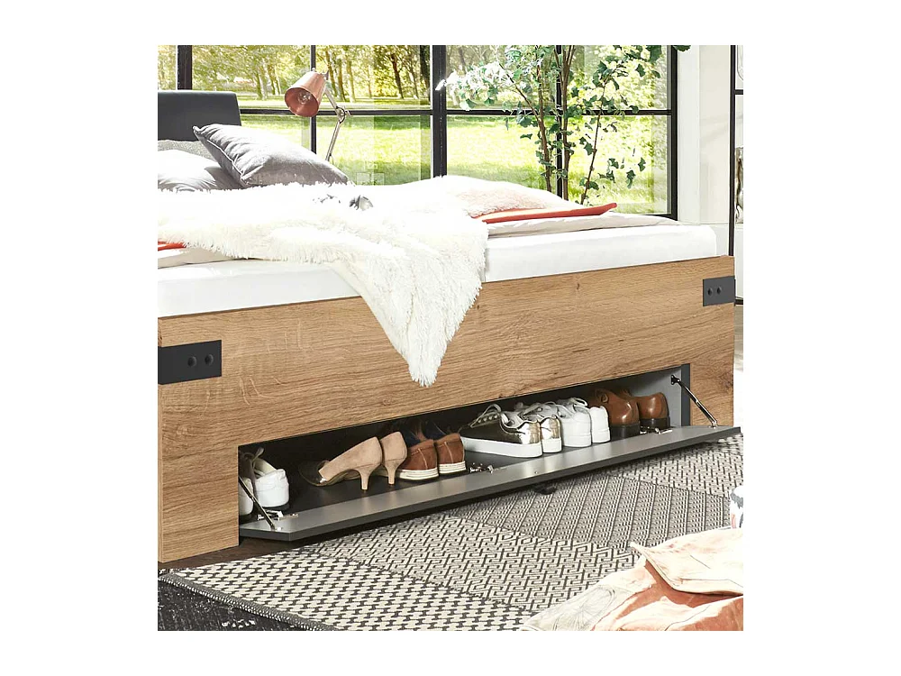 Schubladenbett im Industry und Loft Stil Made in Germany
