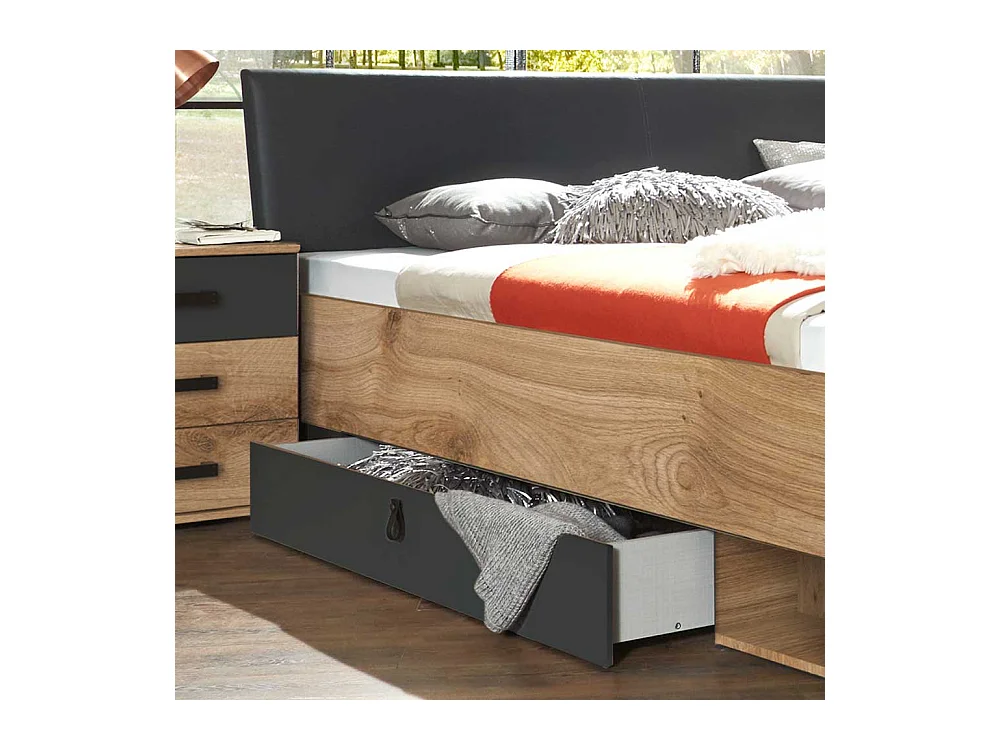 Schubladenbett im Industry und Loft Stil Made in Germany