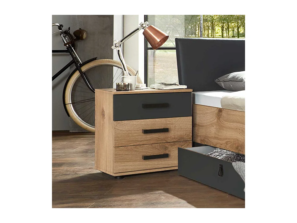 Schubladenbett im Industry und Loft Stil Made in Germany
