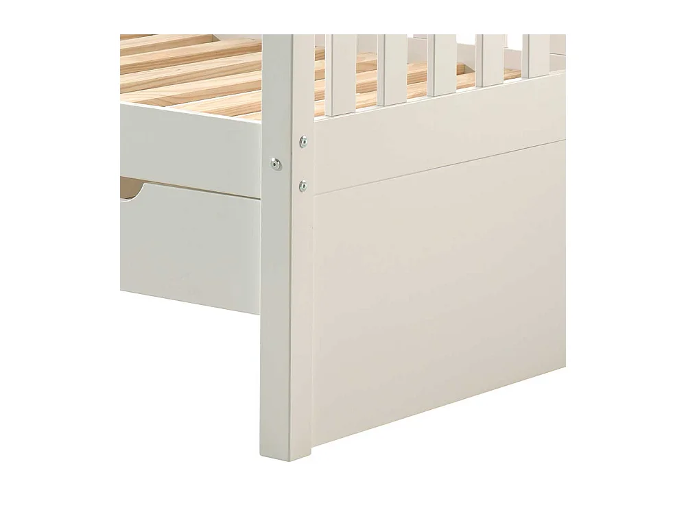 Kojenbett mit Schubladen in Weiß Skandi Design