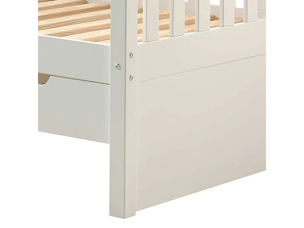 Kojenbett mit Schubladen in Weiß Skandi Design