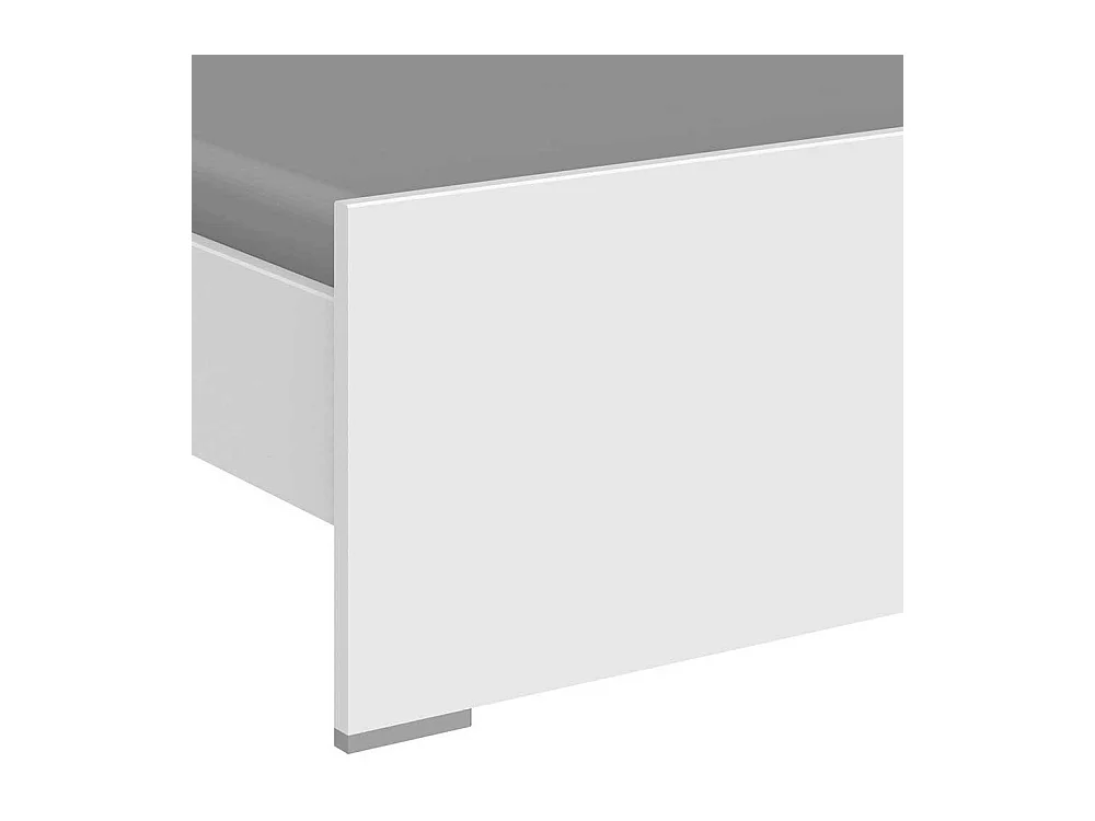 Günstiges Singlebett in Weiß und Dunkelgrau Variante mit Schubladen